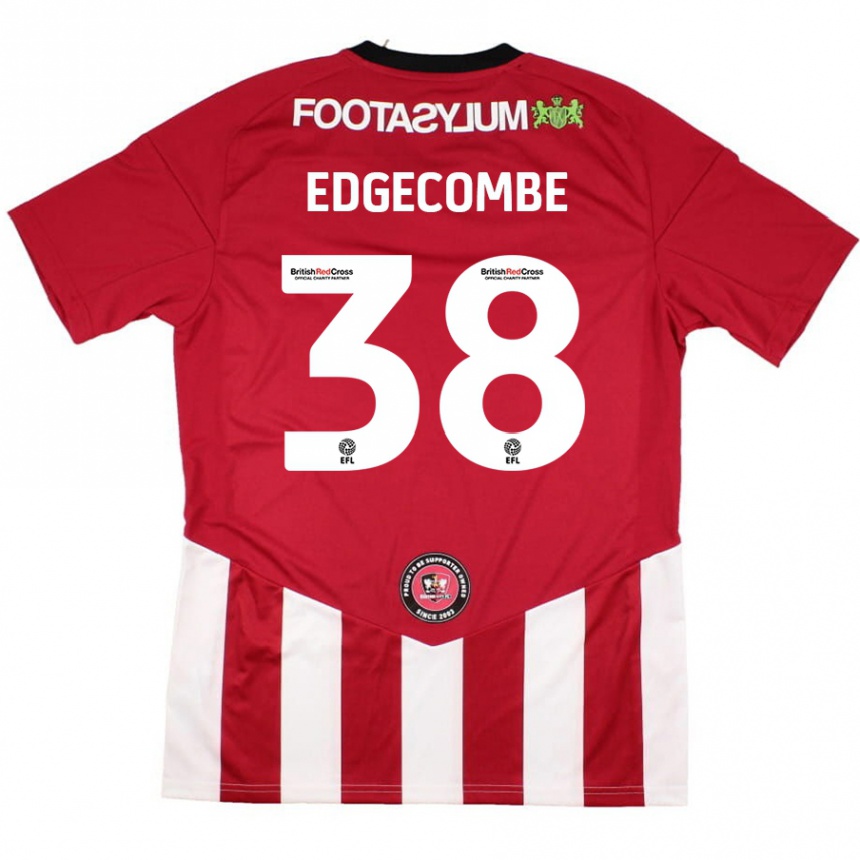 Niño Fútbol Camiseta Max Edgecombe #38 Rojo Blanco 1ª Equipación 2024/25