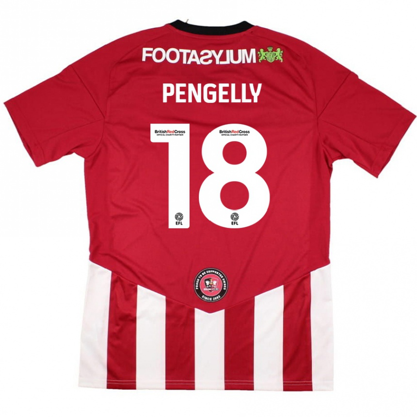 Niño Fútbol Camiseta Connie Pengelly #18 Rojo Blanco 1ª Equipación 2024/25