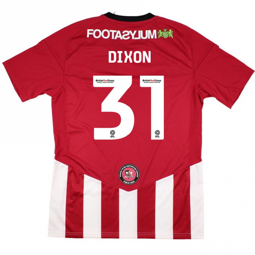 Niño Fútbol Camiseta Ellen Dixon #31 Rojo Blanco 1ª Equipación 2024/25