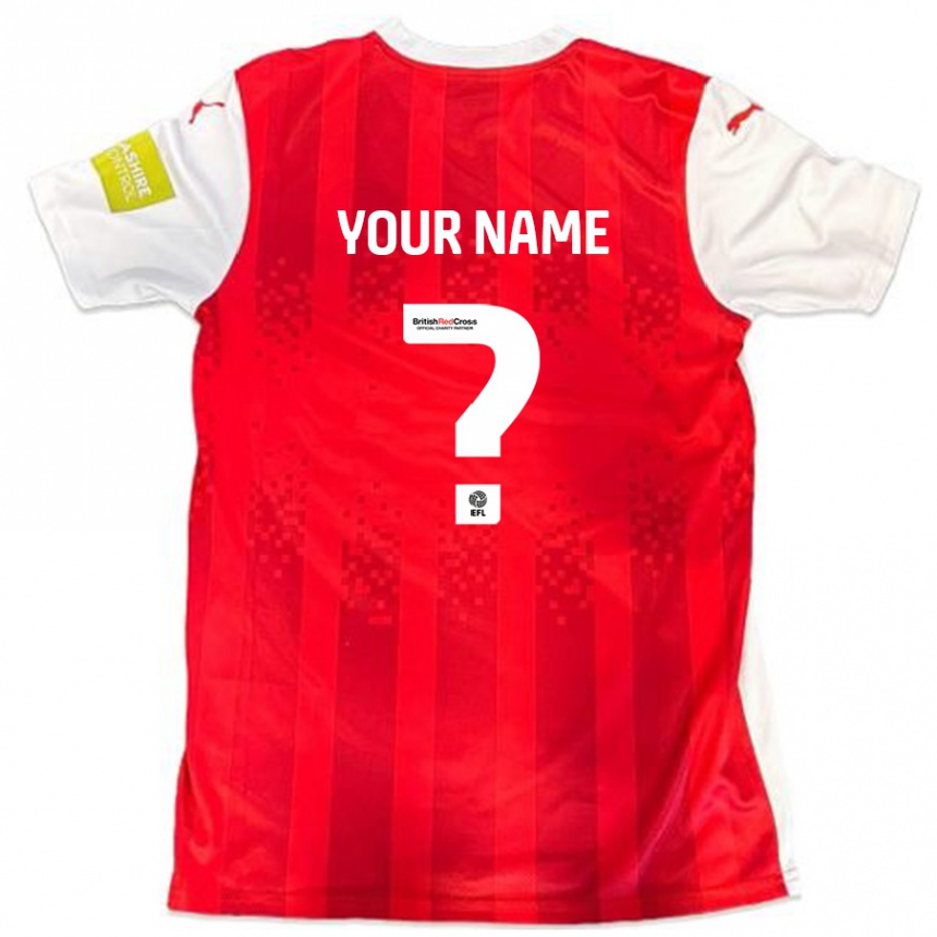 Niño Fútbol Camiseta Su Nombre #0 Rojo Blanco 1ª Equipación 2024/25