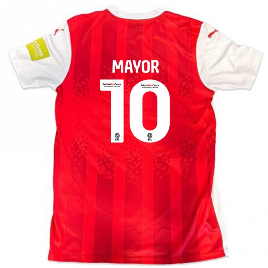 Niño Fútbol Camiseta Danny Mayor #10 Rojo Blanco 1ª Equipación 2024/25