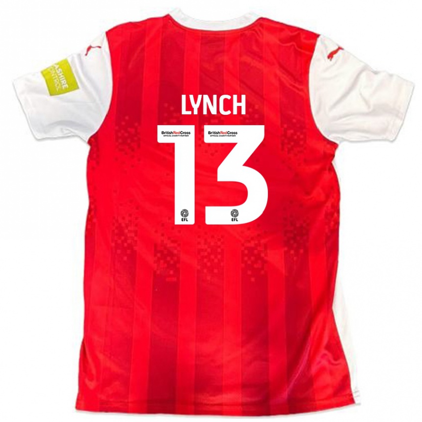 Niño Fútbol Camiseta Jay Lynch #13 Rojo Blanco 1ª Equipación 2024/25