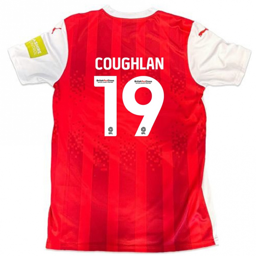 Niño Fútbol Camiseta Ronan Coughlan #19 Rojo Blanco 1ª Equipación 2024/25