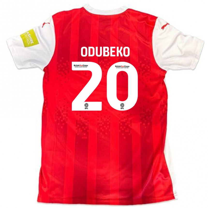 Niño Fútbol Camiseta Mipo Odubeko #20 Rojo Blanco 1ª Equipación 2024/25