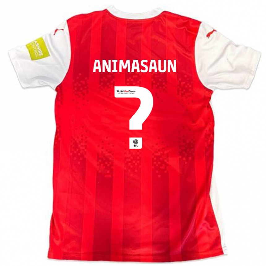 Niño Fútbol Camiseta David Animasaun #0 Rojo Blanco 1ª Equipación 2024/25