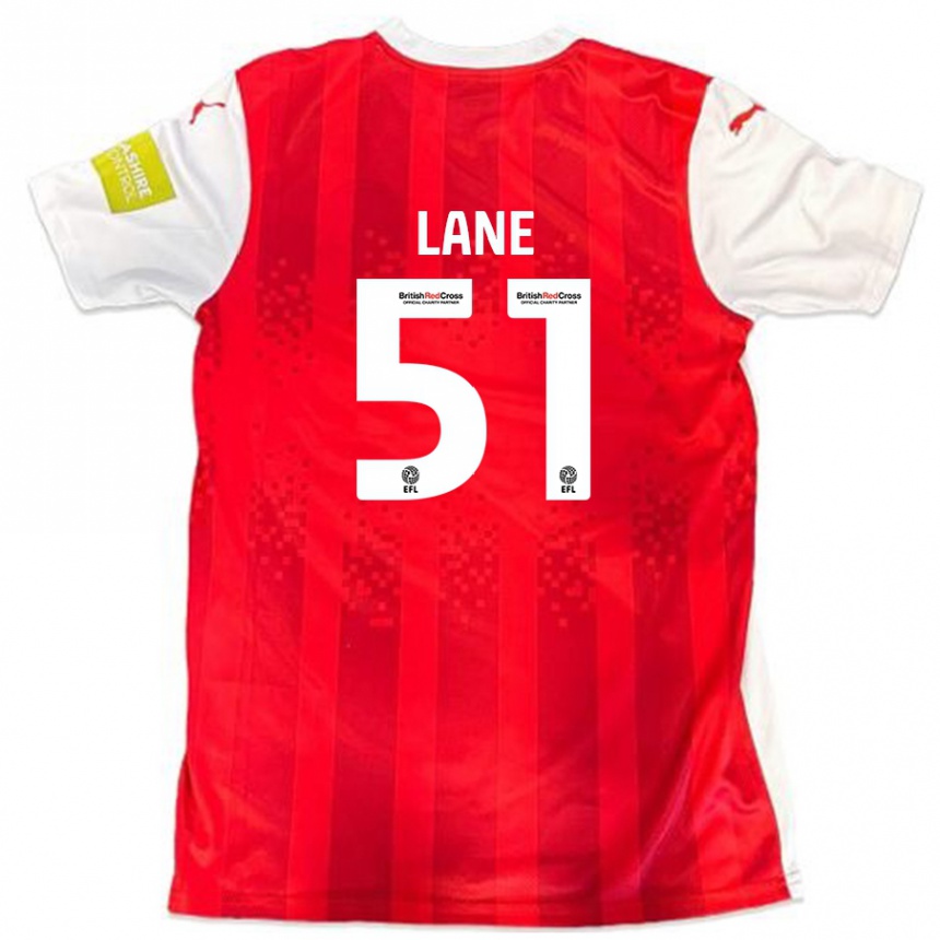 Niño Fútbol Camiseta Mikey Lane #51 Rojo Blanco 1ª Equipación 2024/25