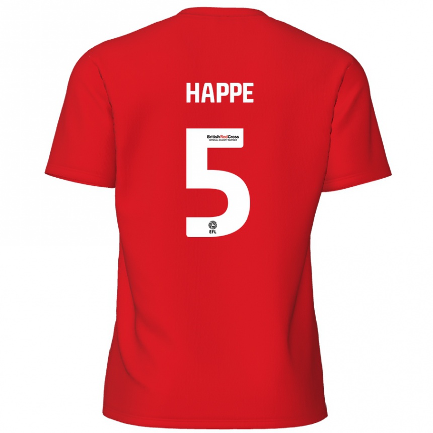 Niño Fútbol Camiseta Dan Happe #5 Rojo 1ª Equipación 2024/25