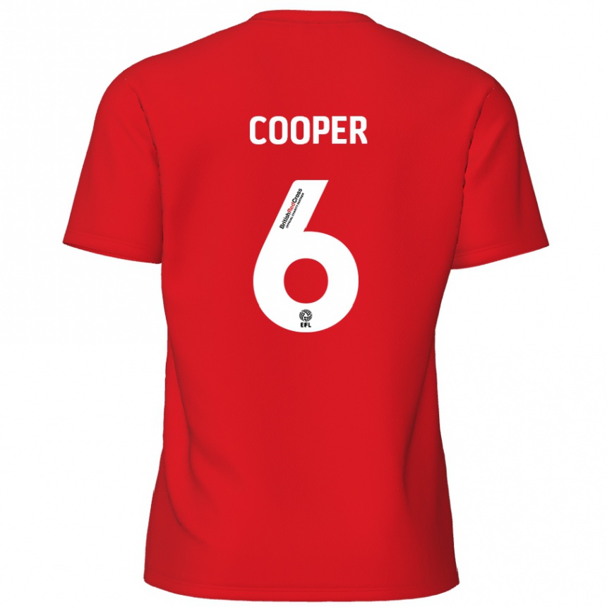 Niño Fútbol Camiseta Brandon Cooper #6 Rojo 1ª Equipación 2024/25