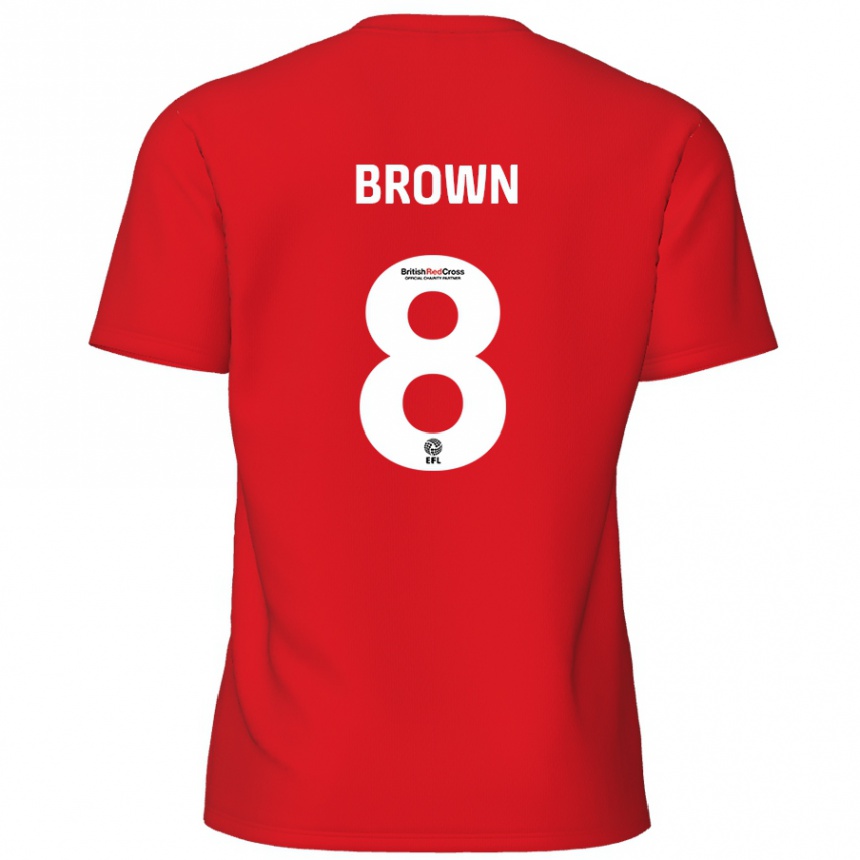 Niño Fútbol Camiseta Jordan Brown #8 Rojo 1ª Equipación 2024/25