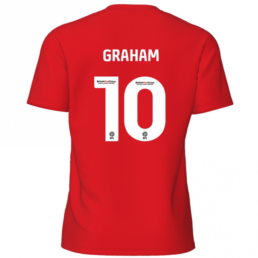 Niño Fútbol Camiseta Jordan Graham #10 Rojo 1ª Equipación 2024/25