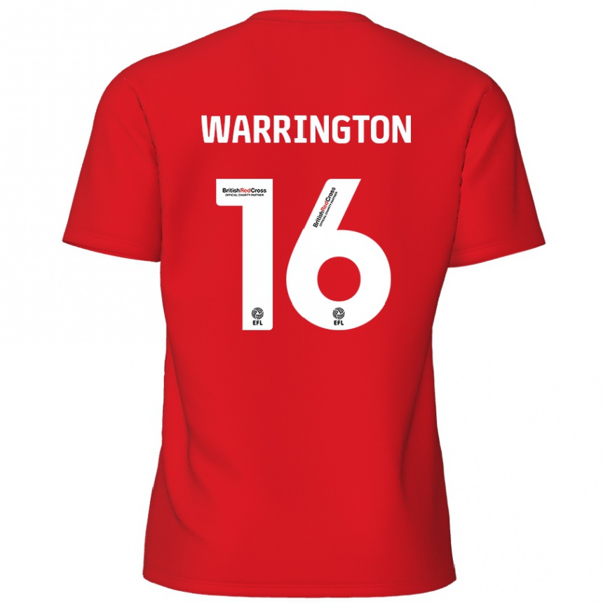 Niño Fútbol Camiseta Lewis Warrington #16 Rojo 1ª Equipación 2024/25