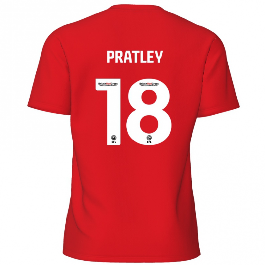 Niño Fútbol Camiseta Darren Pratley #18 Rojo 1ª Equipación 2024/25