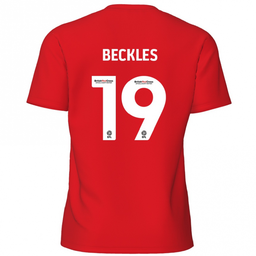 Niño Fútbol Camiseta Omar Beckles #19 Rojo 1ª Equipación 2024/25