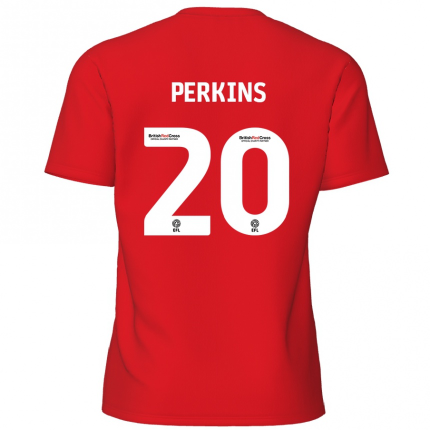 Niño Fútbol Camiseta Sonny Perkins #20 Rojo 1ª Equipación 2024/25