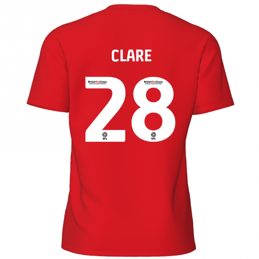 Niño Fútbol Camiseta Sean Clare #28 Rojo 1ª Equipación 2024/25