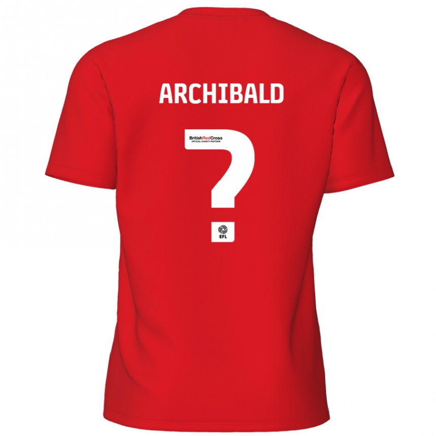 Niño Fútbol Camiseta Aaron Archibald #0 Rojo 1ª Equipación 2024/25