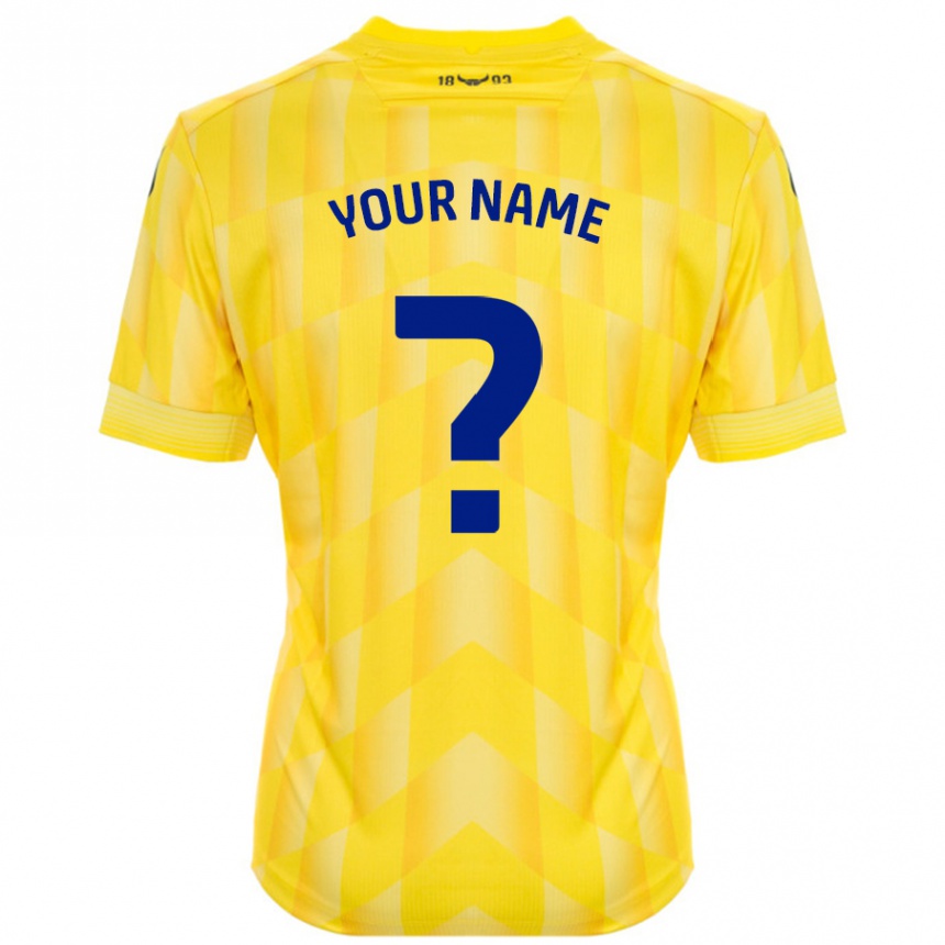 Niño Fútbol Camiseta Su Nombre #0 Amarillo 1ª Equipación 2024/25