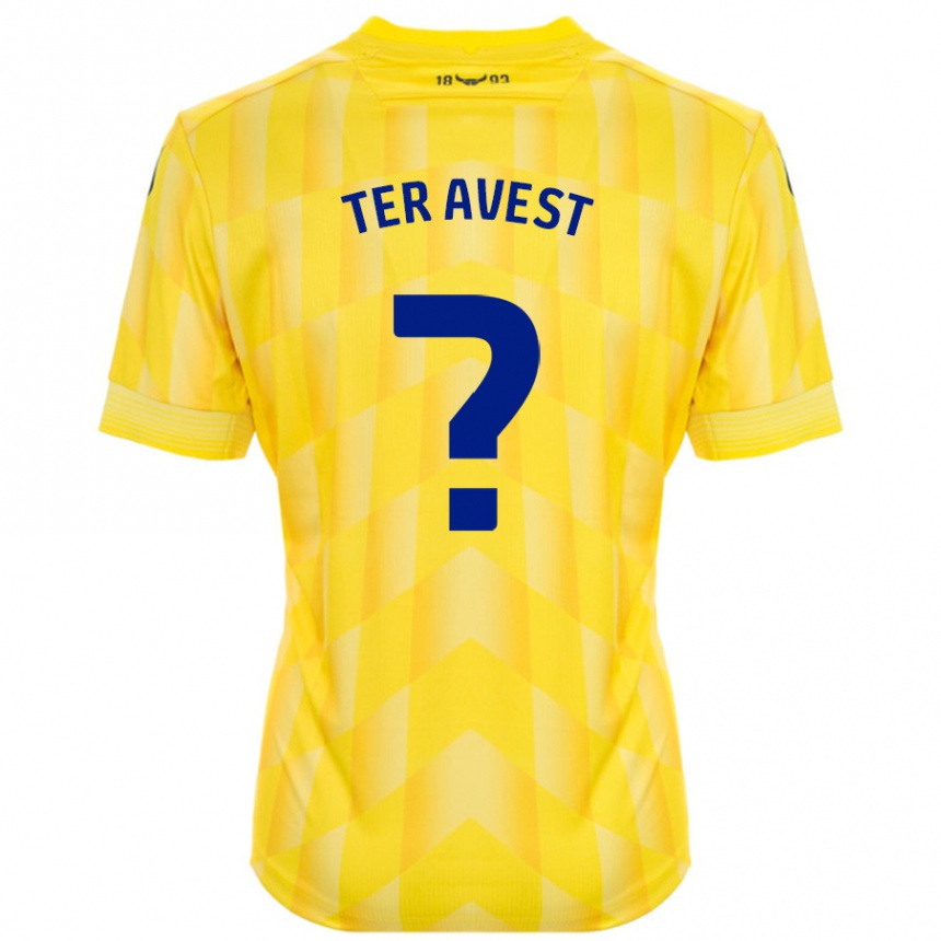 Niño Fútbol Camiseta Hidde Ter Avest #0 Amarillo 1ª Equipación 2024/25