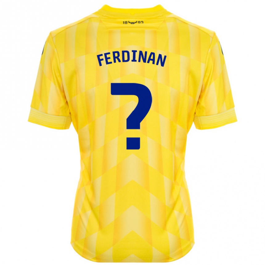 Niño Fútbol Camiseta Marselino Ferdinan #0 Amarillo 1ª Equipación 2024/25