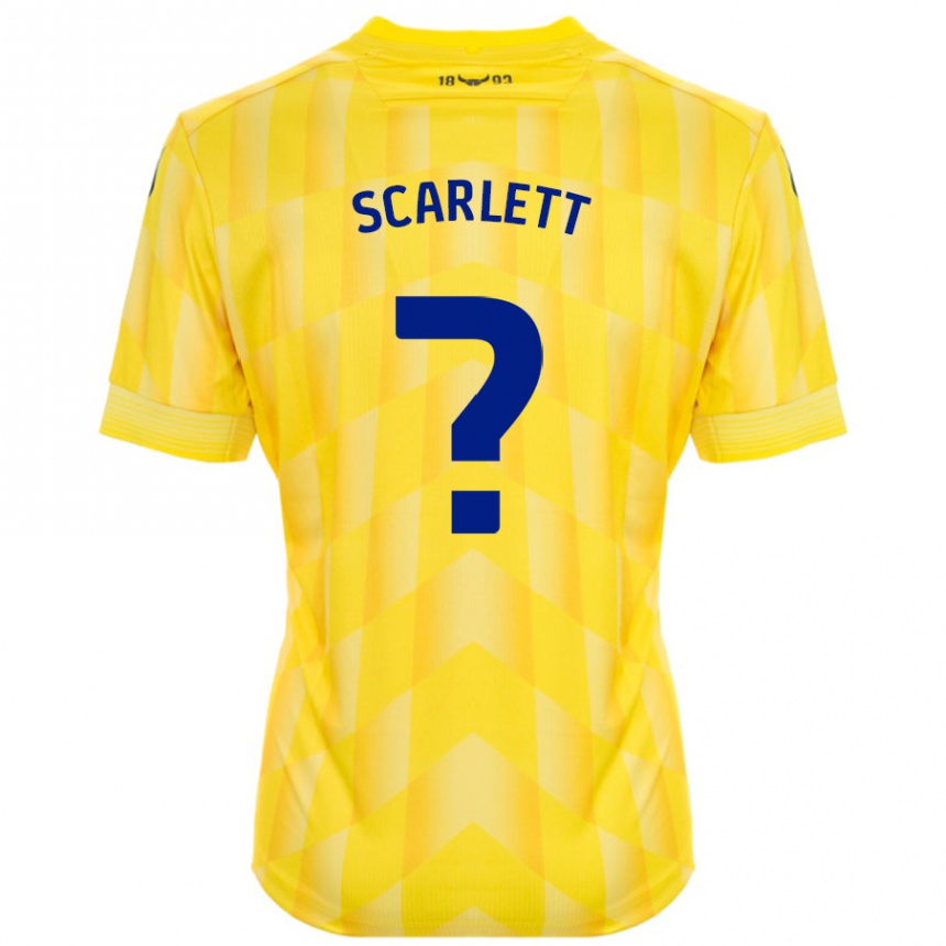 Niño Fútbol Camiseta Dane Scarlett #0 Amarillo 1ª Equipación 2024/25