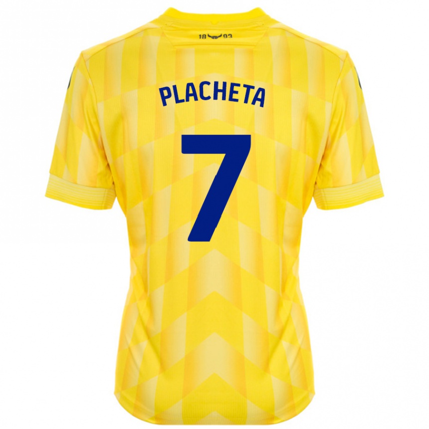 Niño Fútbol Camiseta Przemyslaw Placheta #7 Amarillo 1ª Equipación 2024/25