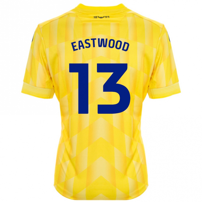 Niño Fútbol Camiseta Simon Eastwood #13 Amarillo 1ª Equipación 2024/25