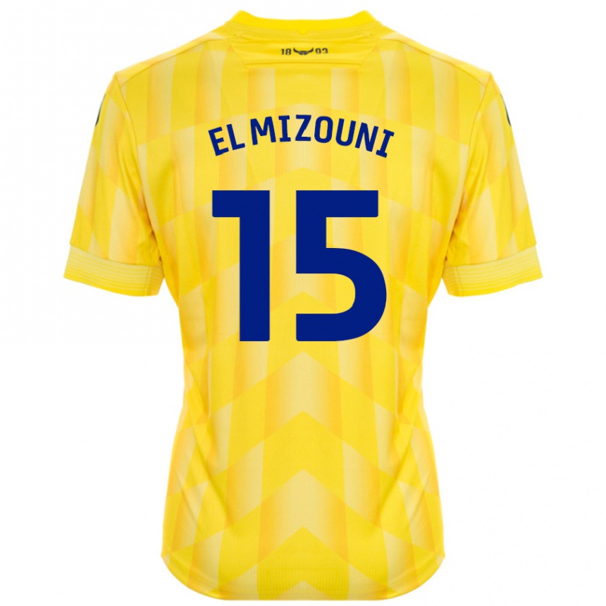 Niño Fútbol Camiseta Idris El Mizouni #15 Amarillo 1ª Equipación 2024/25