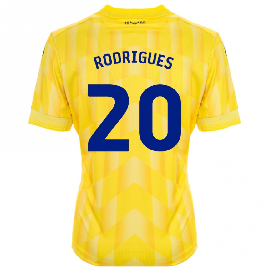 Niño Fútbol Camiseta Rúben Rodrigues #20 Amarillo 1ª Equipación 2024/25