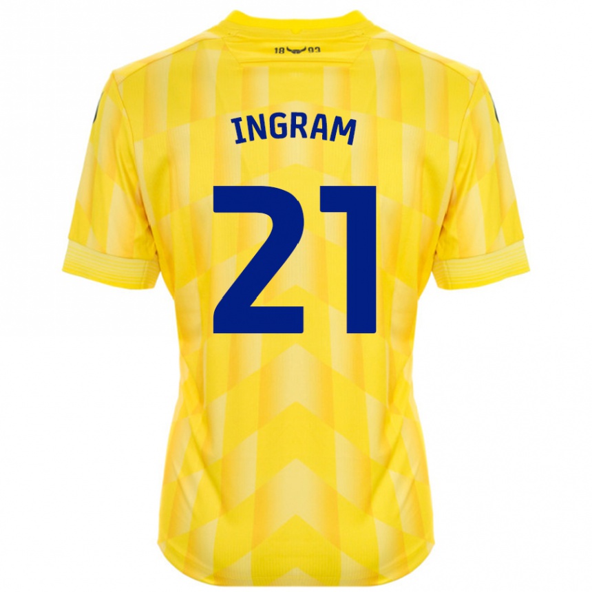 Niño Fútbol Camiseta Matt Ingram #21 Amarillo 1ª Equipación 2024/25