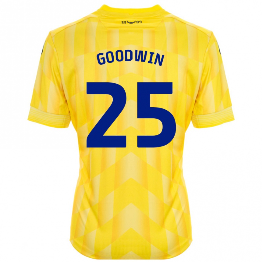 Niño Fútbol Camiseta Will Goodwin #25 Amarillo 1ª Equipación 2024/25