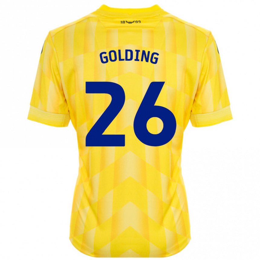 Niño Fútbol Camiseta James Golding #26 Amarillo 1ª Equipación 2024/25