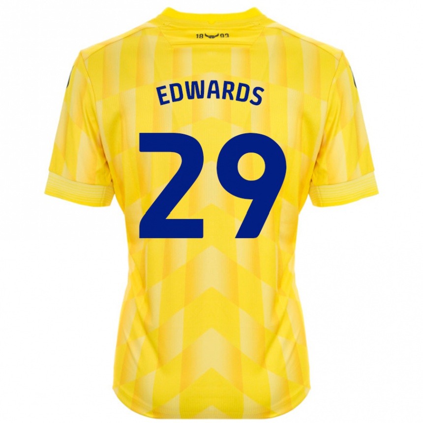 Niño Fútbol Camiseta Kyle Edwards #29 Amarillo 1ª Equipación 2024/25