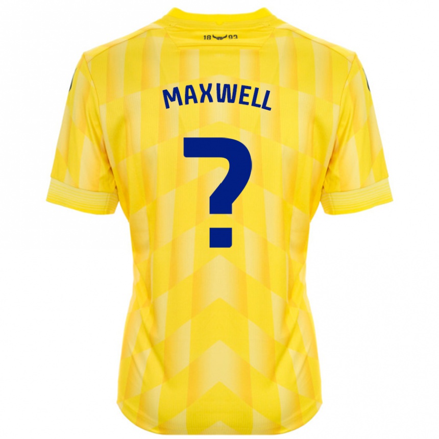 Niño Fútbol Camiseta Rashane Maxwell #0 Amarillo 1ª Equipación 2024/25