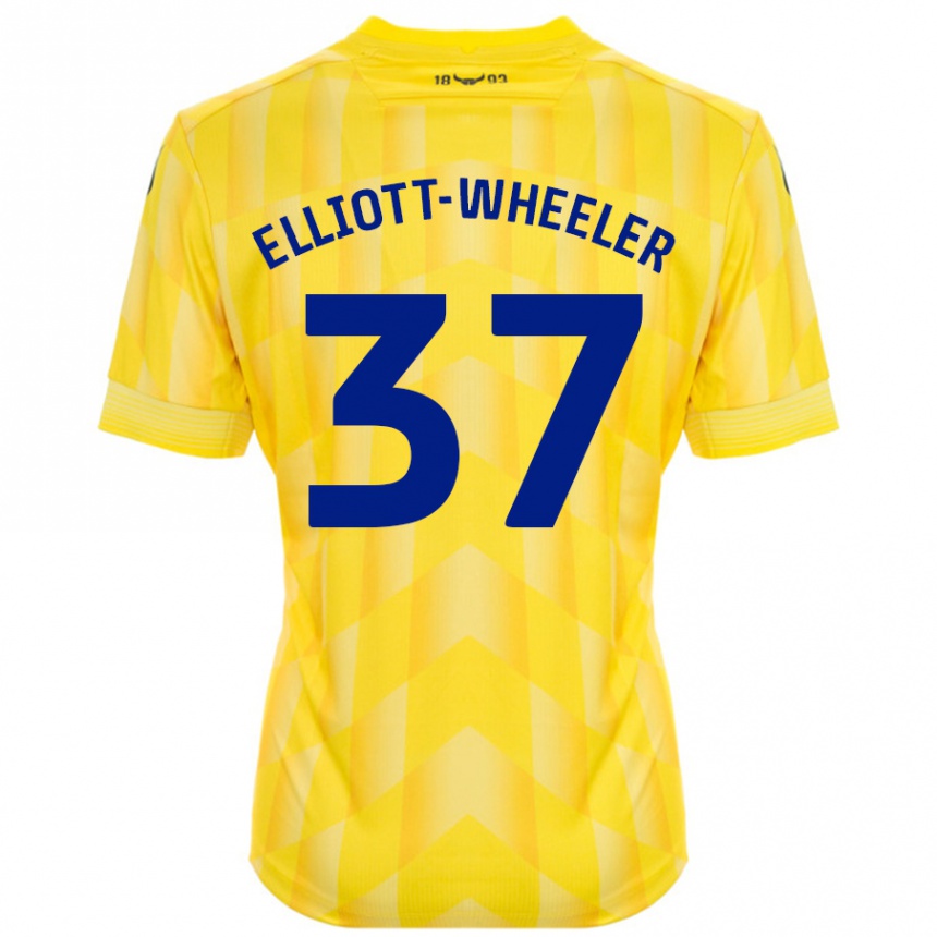 Niño Fútbol Camiseta Aidan Elliott-Wheeler #37 Amarillo 1ª Equipación 2024/25