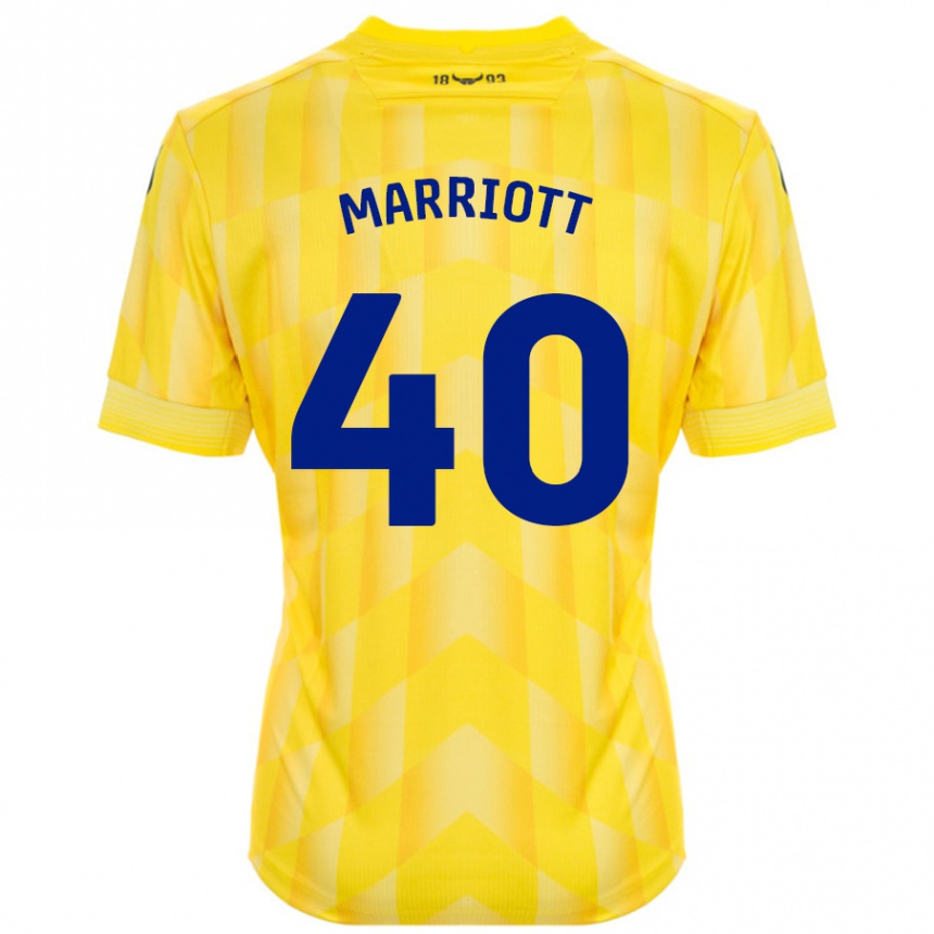 Niño Fútbol Camiseta Monty Marriott #40 Amarillo 1ª Equipación 2024/25