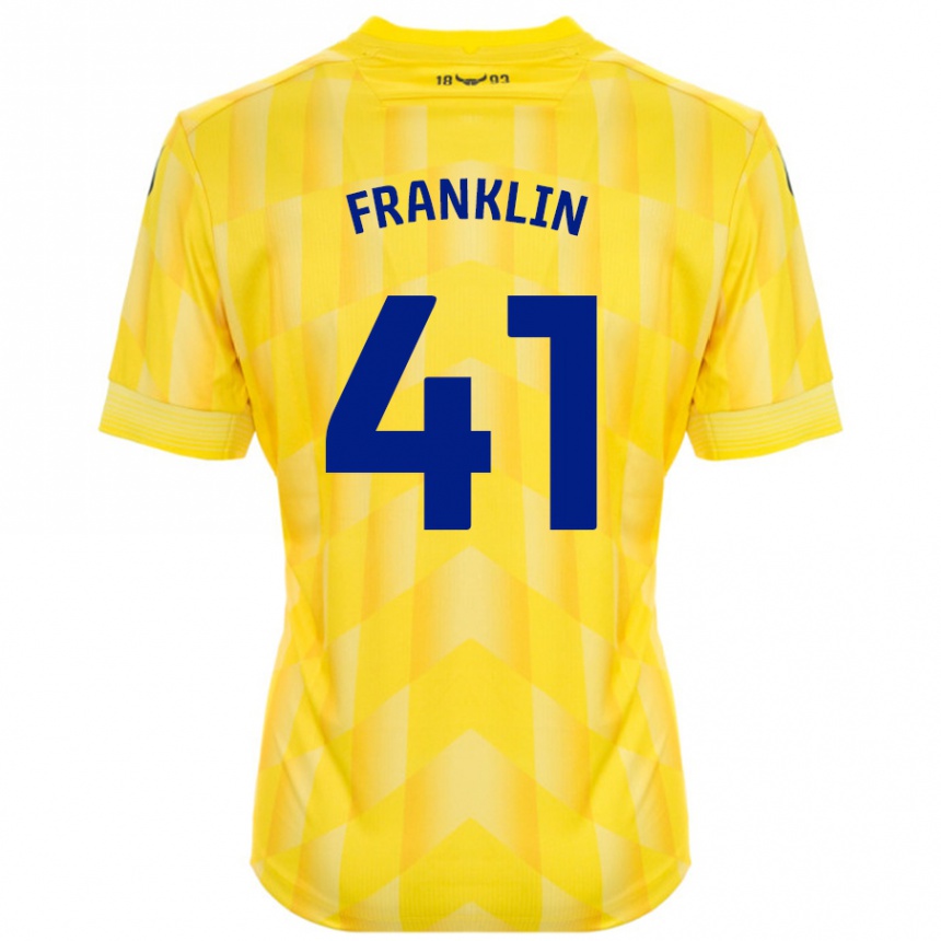 Niño Fútbol Camiseta George Franklin #41 Amarillo 1ª Equipación 2024/25