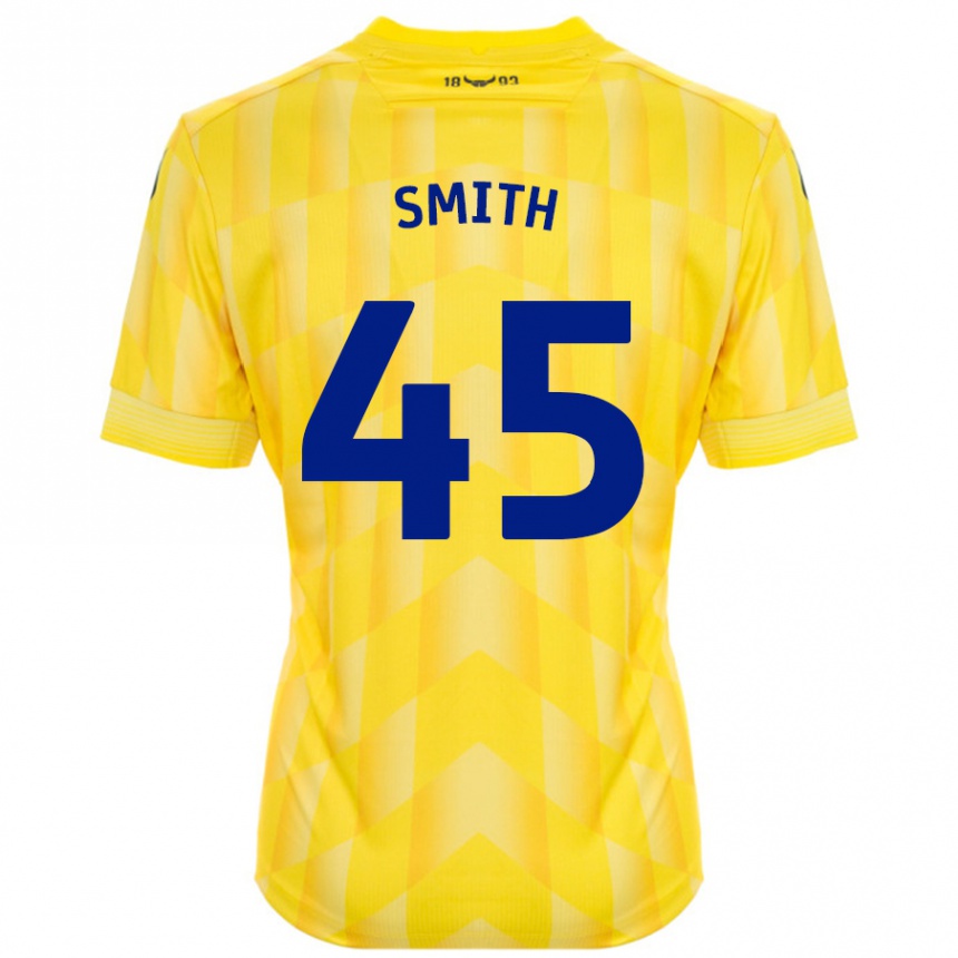 Niño Fútbol Camiseta Max Smith #45 Amarillo 1ª Equipación 2024/25