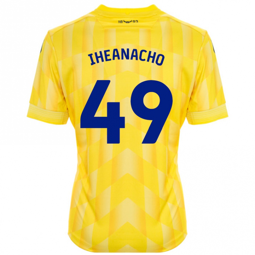 Niño Fútbol Camiseta Josh Iheanacho #49 Amarillo 1ª Equipación 2024/25