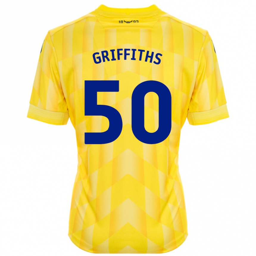 Niño Fútbol Camiseta Louis Griffiths #50 Amarillo 1ª Equipación 2024/25