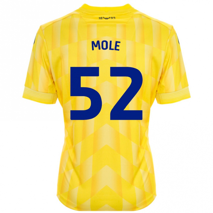 Niño Fútbol Camiseta Harrison Mole #52 Amarillo 1ª Equipación 2024/25