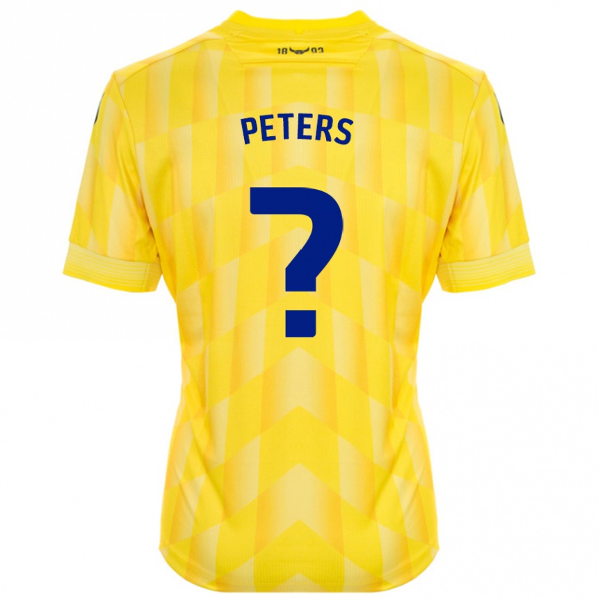 Niño Fútbol Camiseta Molly Peters #0 Amarillo 1ª Equipación 2024/25