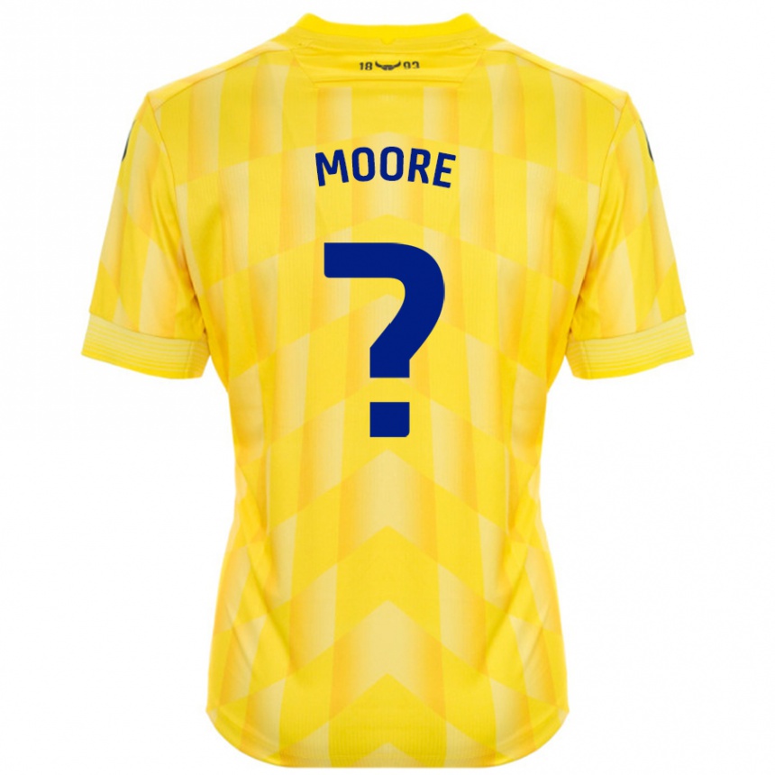 Niño Fútbol Camiseta Brogan Moore #0 Amarillo 1ª Equipación 2024/25