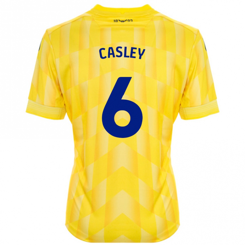 Niño Fútbol Camiseta Riva Casley #6 Amarillo 1ª Equipación 2024/25