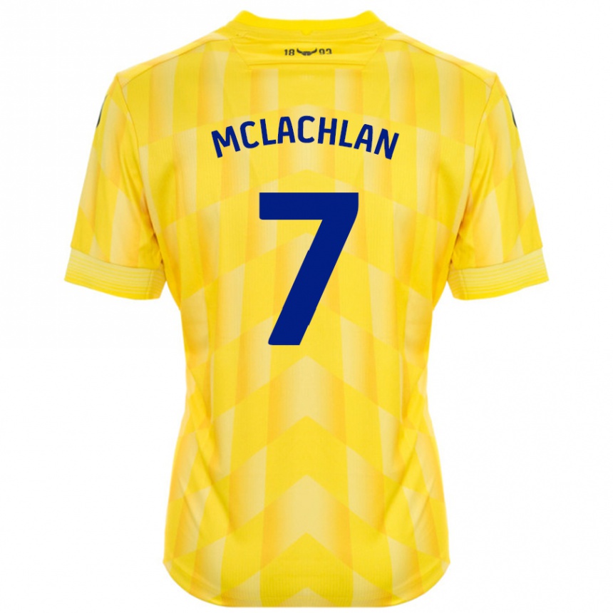 Niño Fútbol Camiseta Daisy Mclachlan #7 Amarillo 1ª Equipación 2024/25