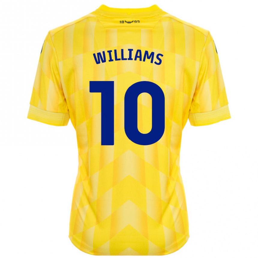 Niño Fútbol Camiseta Cheryl Williams #10 Amarillo 1ª Equipación 2024/25