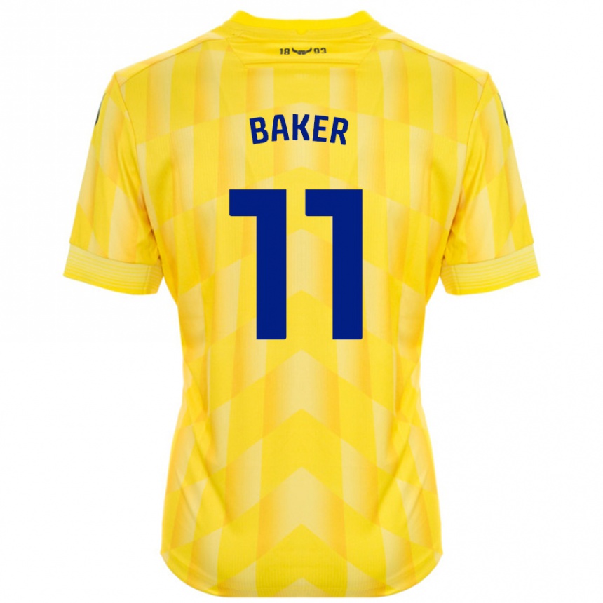 Niño Fútbol Camiseta Sophie Baker #11 Amarillo 1ª Equipación 2024/25