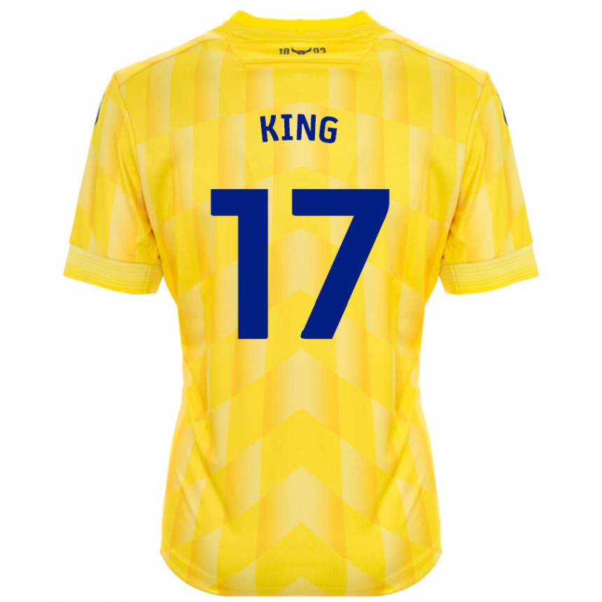 Niño Fútbol Camiseta Sarah King #17 Amarillo 1ª Equipación 2024/25