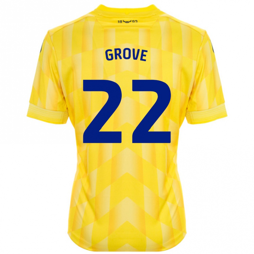 Niño Fútbol Camiseta Jade Grove #22 Amarillo 1ª Equipación 2024/25