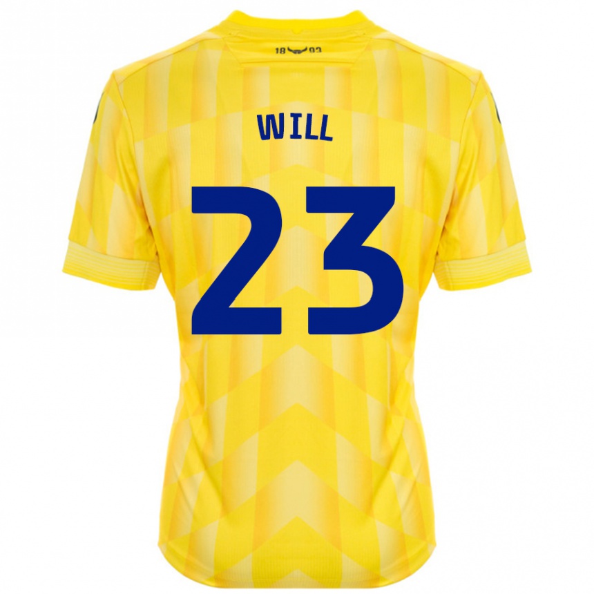 Niño Fútbol Camiseta Merrick Will #23 Amarillo 1ª Equipación 2024/25