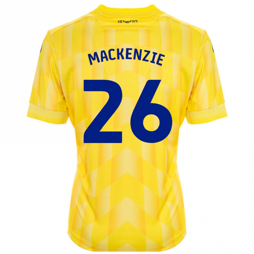 Niño Fútbol Camiseta Hannah Mackenzie #26 Amarillo 1ª Equipación 2024/25